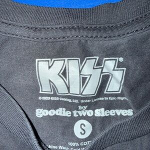 Kiss Black Tee with White Logo Vintage